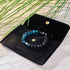 Bracelet en macramé en verre Firefly | Noir absolu | Argent